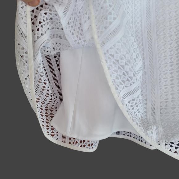 Armani Exchange White A Line Skirt 8 - Picture 3 of 4